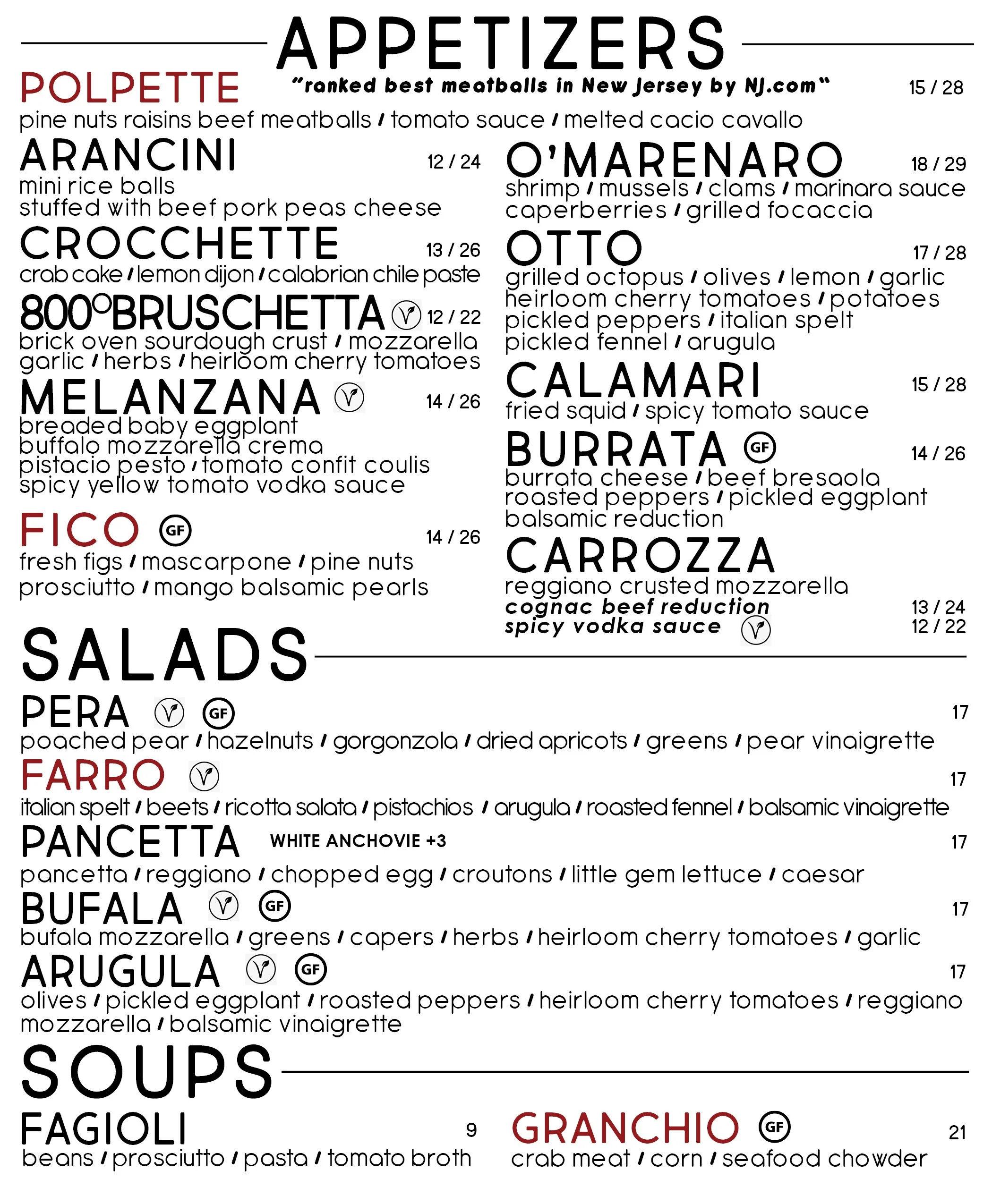 Dinner — Luca's Ristorante